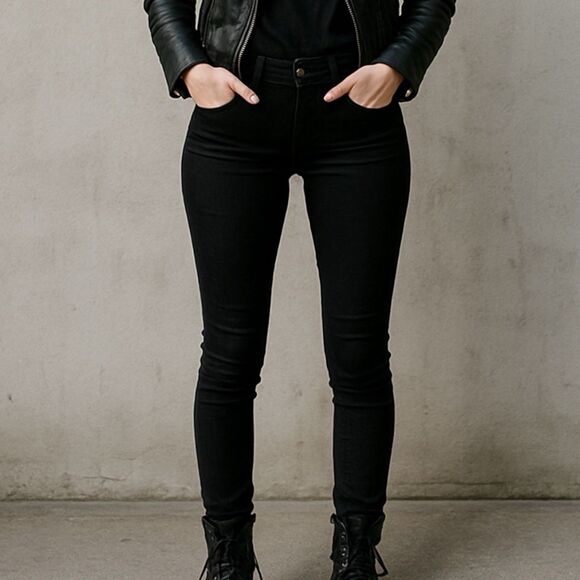 J Brand Denim Jeans Womens 28 Y2K Rocker Grunge Bella Swan Stretch Mid Rise - Picture 1 of 14